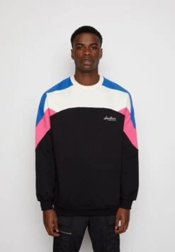 Kaotiko Crew Dru Unisex - Sweatshirt - Ivory/Black/Royal/Fuxia