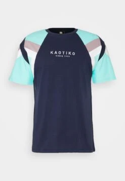 Kaotiko Joss Unisex - Print T-Shirt - Navy/Sea Green/Grape -Kaotiko Fashion Shop 01aafe73bed54a99968e256d643a7806
