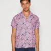 Kaotiko Shirt Smile Beach Unisex - Button-Down Blouse - Violet