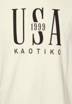 Kaotiko Rang Usa Unisex - Print T-Shirt - Ivory/Burgundy -Kaotiko Fashion Shop 033ab61a6d234b0493d7c8acc6ef9821