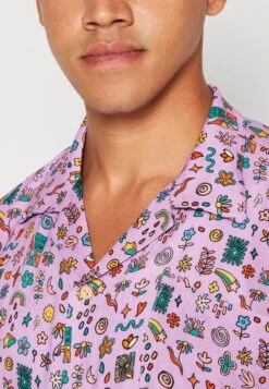 Kaotiko Shirt Smile Beach Unisex - Button-Down Blouse - Violet -Kaotiko Fashion Shop 0b35359604cd47c1ae3311822c99d3f5