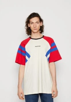 Kaotiko Levin Unisex - Print T-Shirt - Ivory/Red/Royal