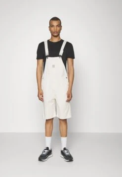 Kaotiko Overall Short Street Unisex - Dungarees - Denim White