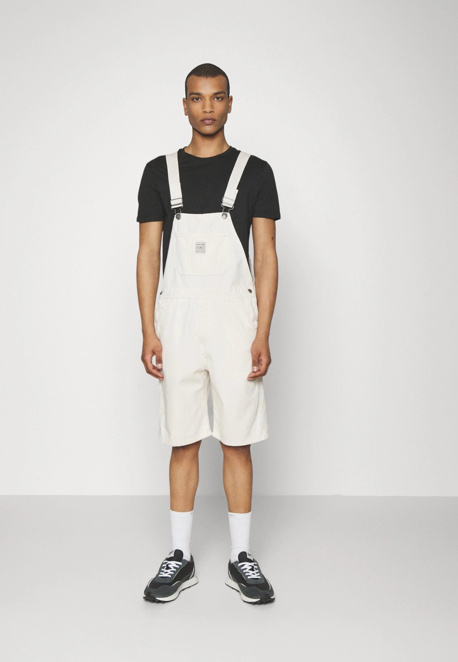 Kaotiko Overall Short Street Unisex - Dungarees - Denim White 1 Kaotiko Overall Short Street Unisex - Dungarees - Denim White