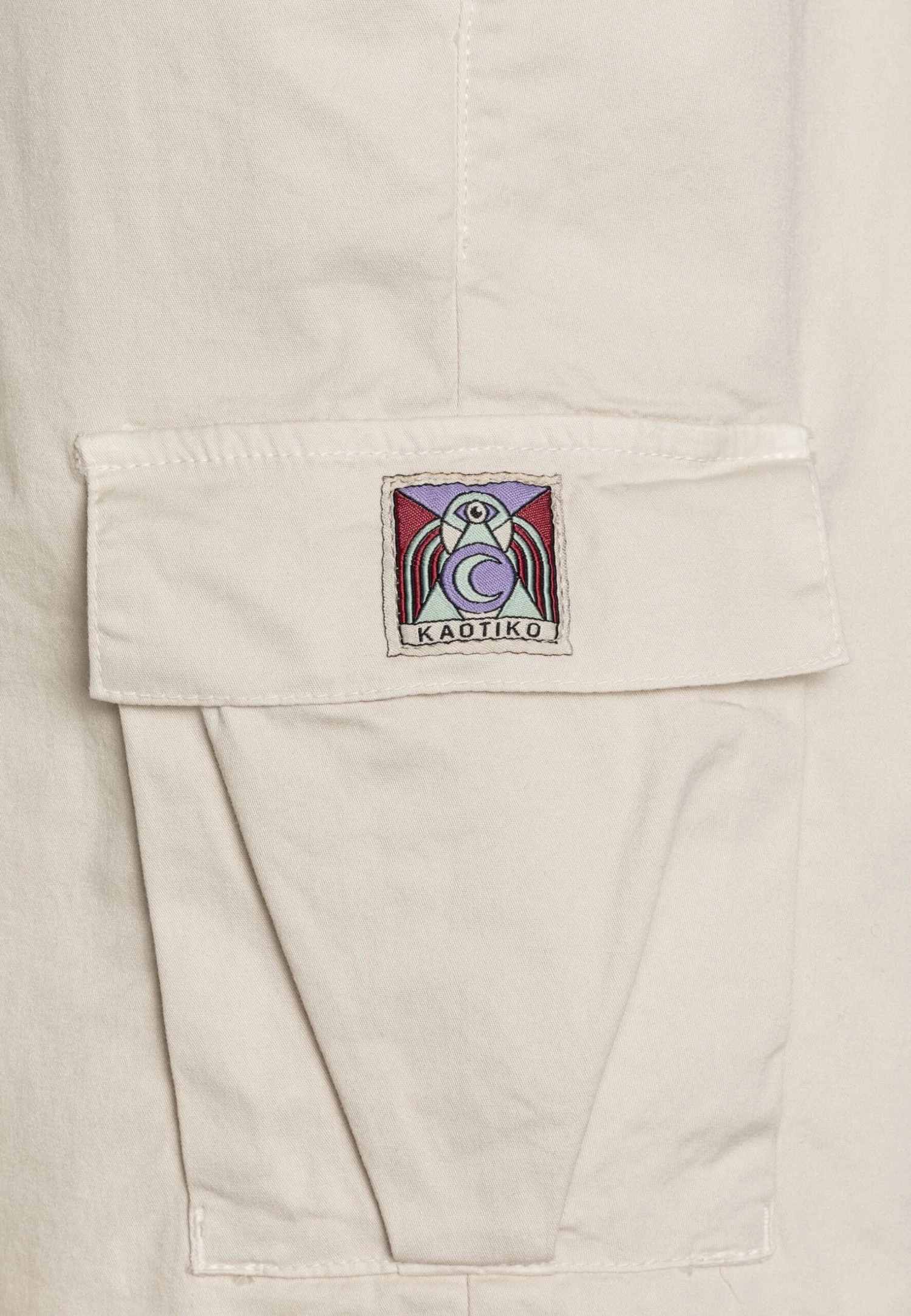 Kaotiko Cargo Moon Unisex - Shorts - Ivory 5 Kaotiko Cargo Moon Unisex - Shorts - Ivory - Image 5