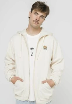 Kaotiko Zip-Up Sweatshirt - Weiã