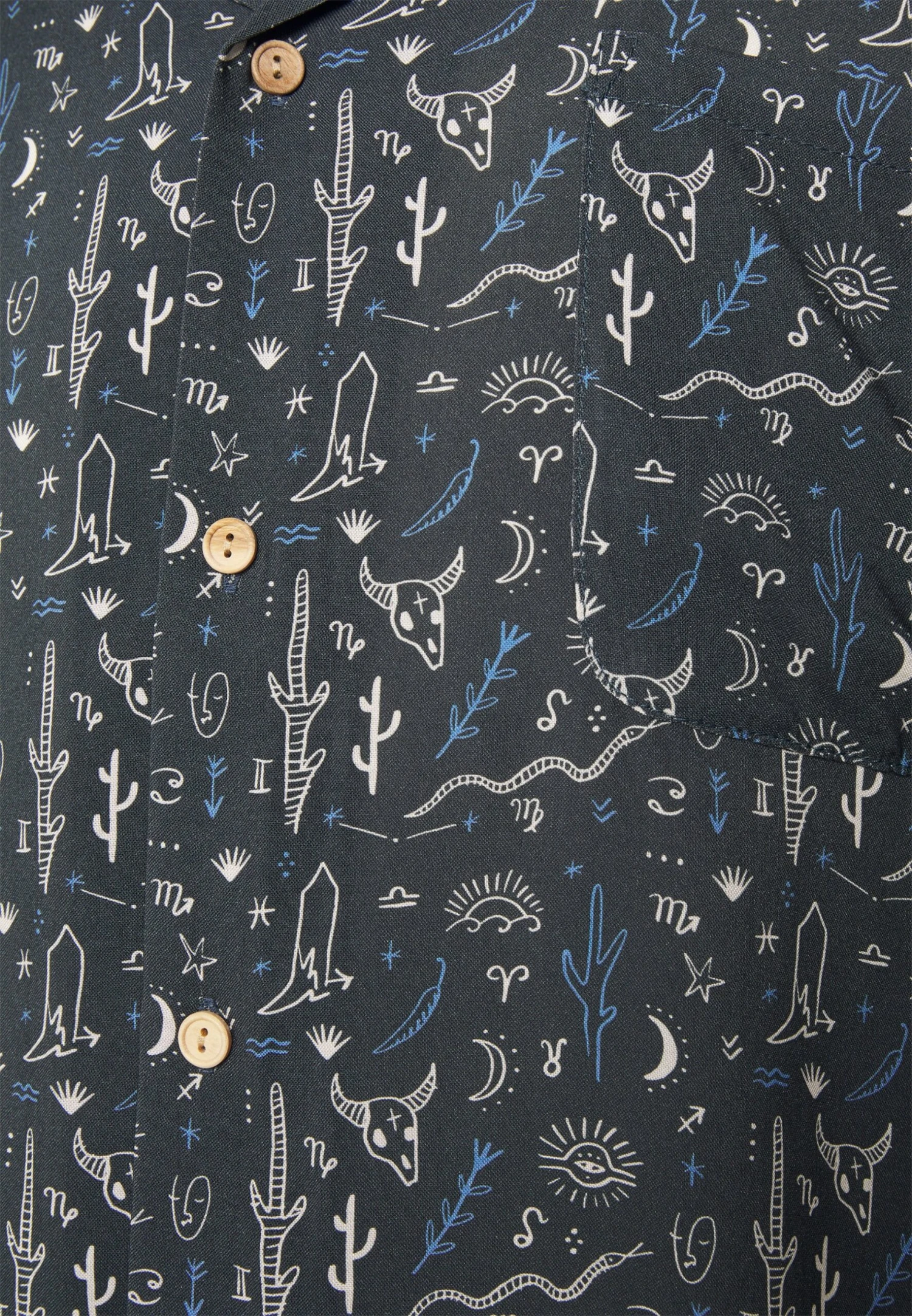 Kaotiko Shirt Mojave Desert Unisex - Shirt - Blue 3 Kaotiko Shirt Mojave Desert Unisex - Shirt - Blue - Image 3