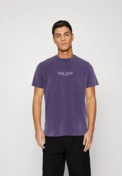 Kaotiko Washed Hard World Unisex - Print T-Shirt - Purple