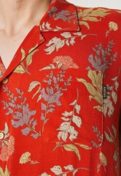 Kaotiko Carnation Unisex - Button-Down Blouse - Red -Kaotiko Fashion Shop 2803e3aaa606410a9910c71759fa0f64