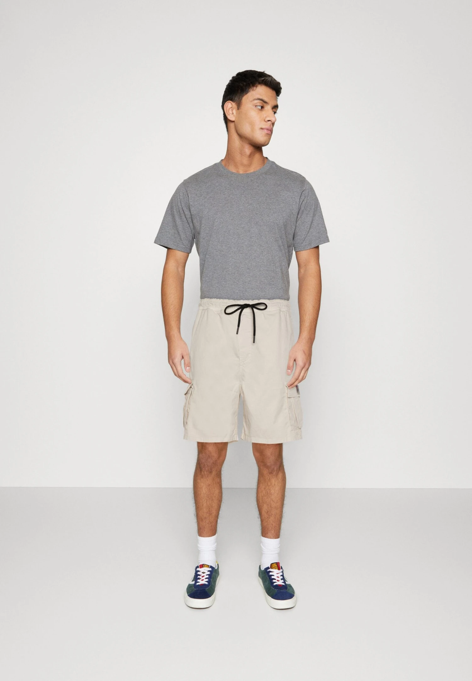Kaotiko Cargo Moon Unisex - Shorts - Ivory 2 Kaotiko Cargo Moon Unisex - Shorts - Ivory - Image 2