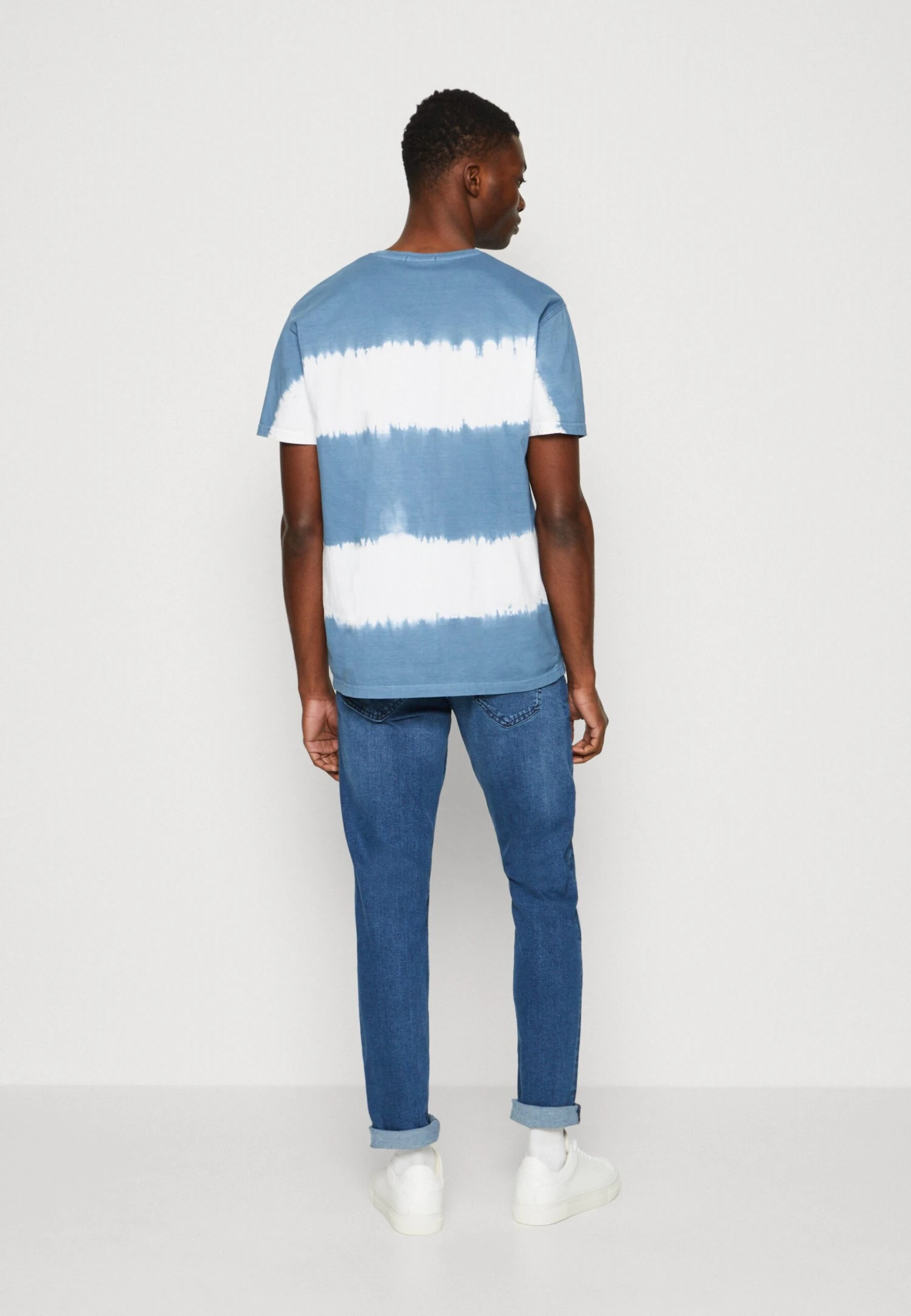 Kaotiko Tie Dye Sun Unisex - Print T-Shirt - Blue 3 Kaotiko Tie Dye Sun Unisex - Print T-Shirt - Blue - Image 3