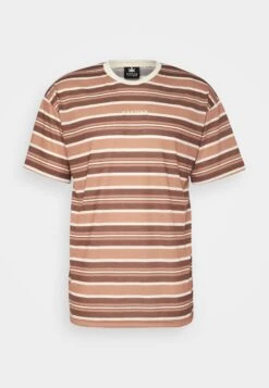 Kaotiko Luka Stripes Unisex - Print T-Shirt - Brown -Kaotiko Fashion Shop 312ae8e2657b4d6c8468437f8b37c171