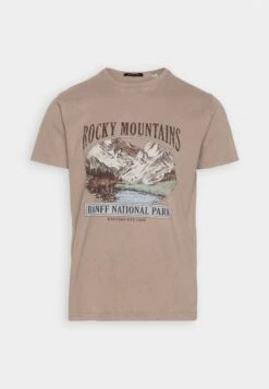 Kaotiko Rocky Mountains Unisex - Print T-Shirt - Dark Bone -Kaotiko Fashion Shop 37bd967fbd6e45e5884ae2caf032449f