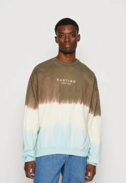 Kaotiko Crew Tie Dye Boone Unisex - Sweatshirt - Brown/Sky