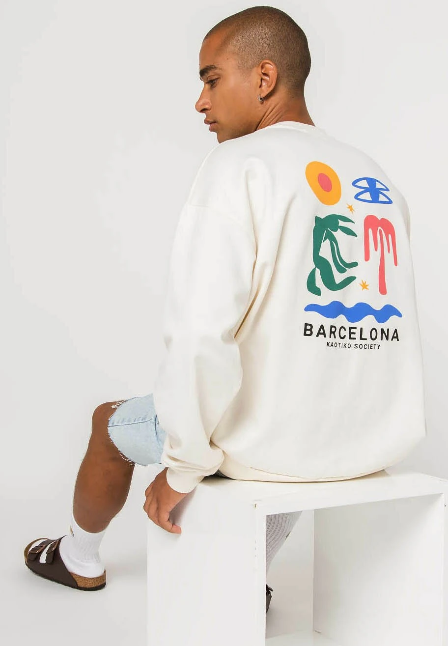Kaotiko Barcelona - Sweatshirt - Elfenbein 4 Kaotiko Barcelona - Sweatshirt - Elfenbein - Image 4