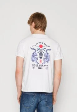 Kaotiko Washed Life Is Too Short Unisex - Print T-Shirt - White