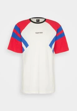 Kaotiko Levin Unisex - Print T-Shirt - Ivory/Red/Royal -Kaotiko Fashion Shop 54696c78fe7b4f8aaa80197c8f4d56bf