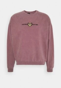 Kaotiko Crew Washed Beetle - Sweatshirt - Bordeaux
