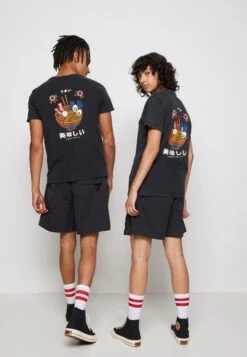 Kaotiko Washed Ramen - Print T-Shirt - Black