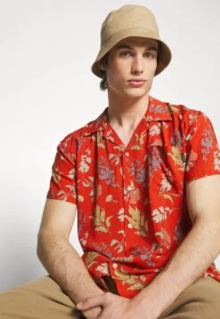 Kaotiko Carnation Unisex - Button-Down Blouse - Red -Kaotiko Fashion Shop 60686eae8e4e4af1915a9b8baf32c7d4