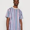 Kaotiko Luken Stripes Unisex - Print T-Shirt - Malva