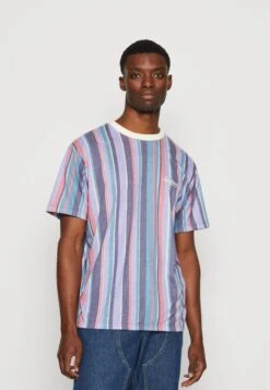 Kaotiko Luken Stripes Unisex - Print T-Shirt - Malva