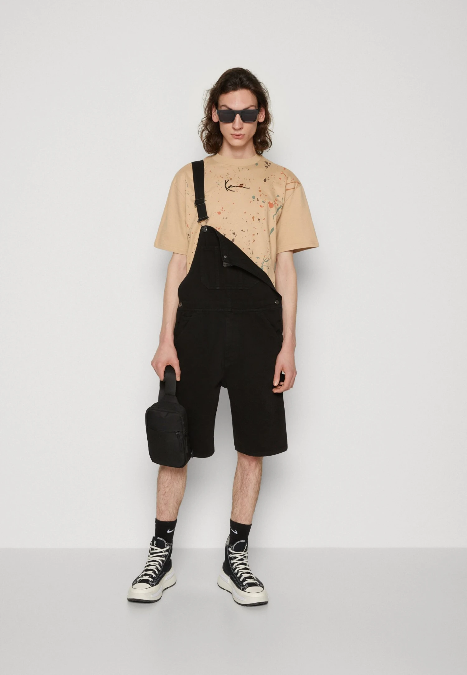 Kaotiko Street Unisex - Dungarees - Denim Black 2 Kaotiko Street Unisex - Dungarees - Denim Black - Image 2