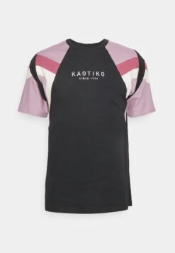 Kaotiko Joss Unisex - Print T-Shirt - Black/Malva/Burgundy -Kaotiko Fashion Shop 7b220b7332954185a18c88e04f12aec2