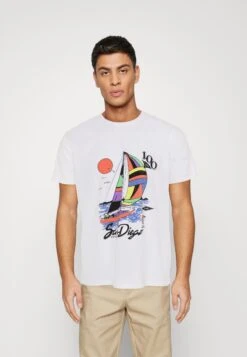 Kaotiko Washed San Diego Unisex - Print T-Shirt - White