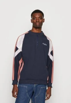 Kaotiko Crew Keoni Unisex - Sweatshirt - Navy/Burgundy/Malva