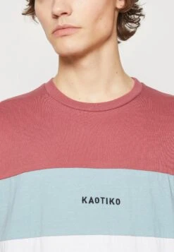 Kaotiko Hayden Unisex - Print T-Shirt - Burgundy/Steel/White -Kaotiko Fashion Shop 84c97953a6f6423196feb14594845beb