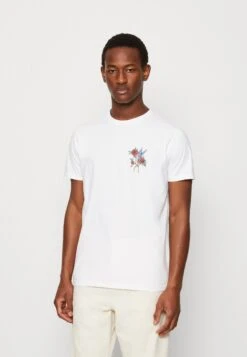 Kaotiko Bird Roses Unisex - Print T-Shirt - White -Kaotiko Fashion Shop 8723b5d949544539a291aba5dbd9d0f6