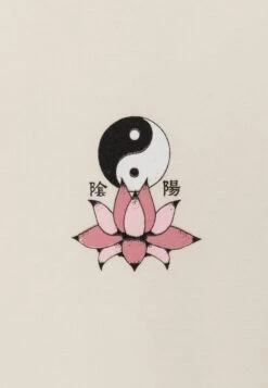 Kaotiko Washed Lotus Ying Yang Unisex - Print T-Shirt - Ivory -Kaotiko Fashion Shop 873b88161c7d47899480dba8b4cb51b0