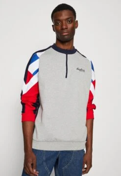 Kaotiko Crew Keoni Unisex - Sweatshirt - Grey/Royal/Red -Kaotiko Fashion Shop 8a09da18dd464cd7b647c39c16fe4580