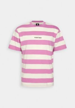 Kaotiko Niall Stripes Unisex - Print T-Shirt - Burgundy/Ivory -Kaotiko Fashion Shop 8d28ca5c7b634c9e894e1de86895d1ca