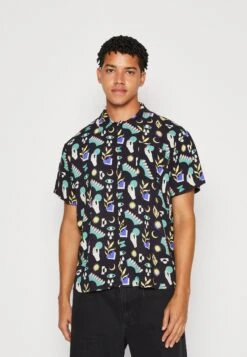 Kaotiko Shirt Minimal Unisex - Button-Down Blouse - Black