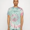 Kaotiko Tie Dye Thabo Unisex - Print T-Shirt - Green/Burgundy/Grape