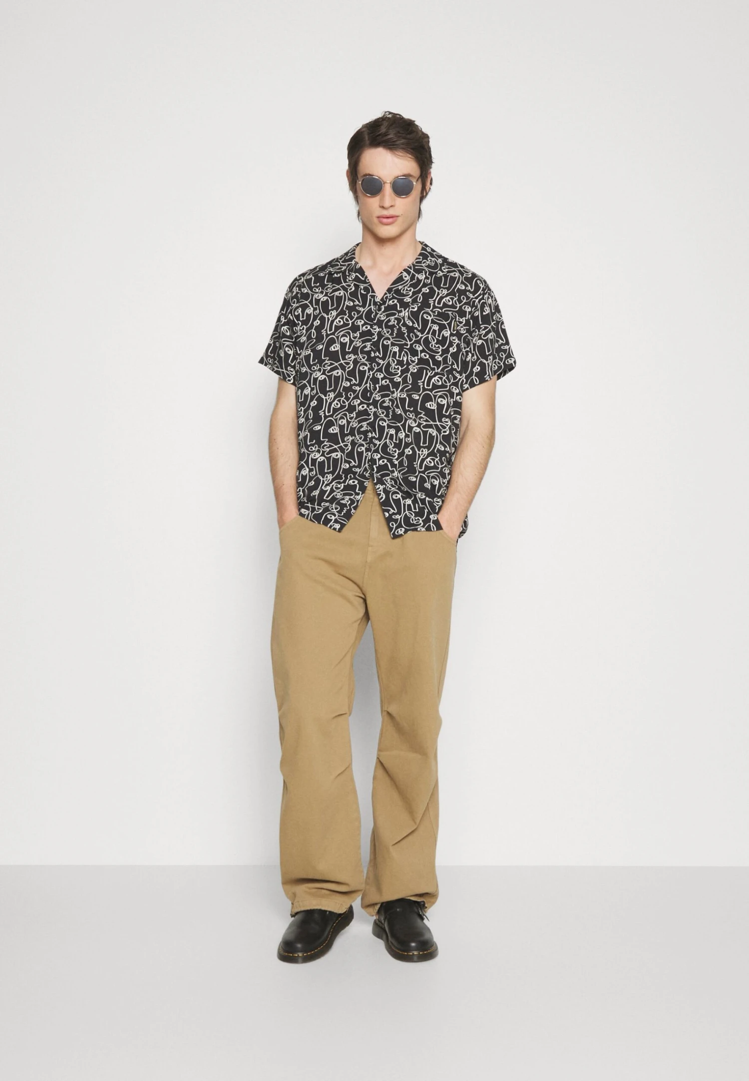 Kaotiko Shirt Faces Unisex - Shirt - Black/Ivory 2 Kaotiko Shirt Faces Unisex - Shirt - Black/Ivory - Image 2