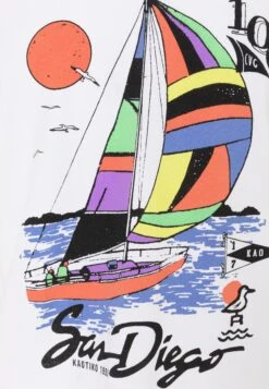 Kaotiko Washed San Diego Unisex - Print T-Shirt - White -Kaotiko Fashion Shop 99054b66451e4489a8d526edfaf020d1