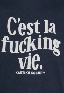 Kaotiko C´Est La Vie Unisex - Print T-Shirt - Navy -Kaotiko Fashion Shop 9bc70217a4284e31bd513d122512813e