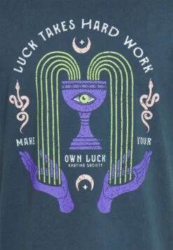 Kaotiko Washed Luck Takes Unisex - Print T-Shirt - Navy 10 Kaotiko Washed Luck Takes Unisex - Print T-Shirt - Navy -Kaotiko Fashion Shop 9d3220804dd14cc5aea40565173cd85b