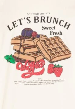 Kaotiko Washed Let´S Brunch Unisex - Print T-Shirt - Ivory -Kaotiko Fashion Shop a9f3c90aedef4ebf9ba89a1029f71529