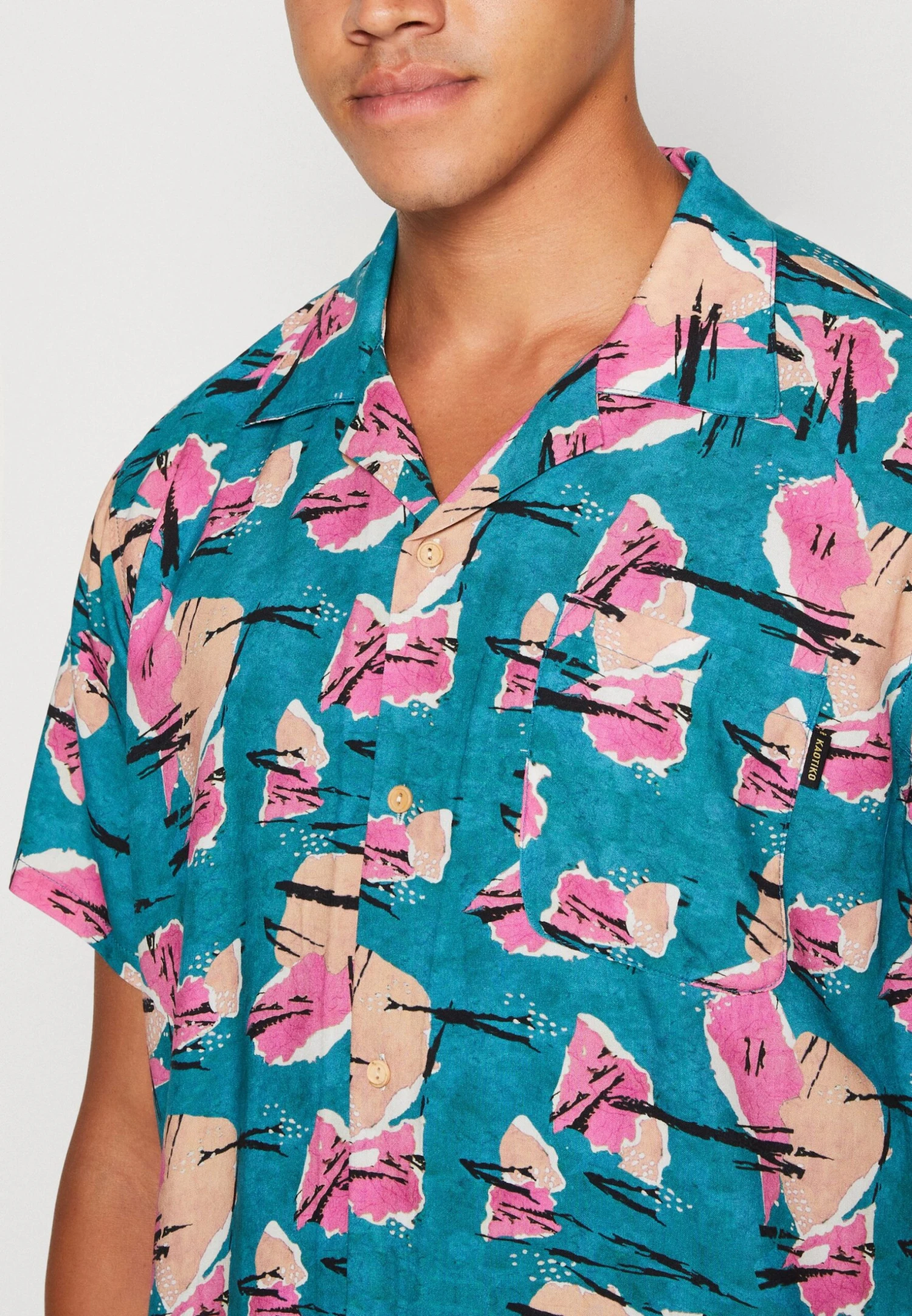 Kaotiko Shirt 80S Unisex - Button-Down Blouse - Turquesa 6 Kaotiko Shirt 80S Unisex - Button-Down Blouse - Turquesa - Image 6