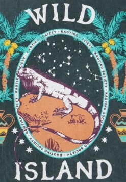 Kaotiko Tie Dye Wild Island - Print T-Shirt - Petrol -Kaotiko Fashion Shop afac5c606e5b407196eb265b8dcdbd70