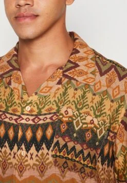 Kaotiko Shirt Mojave Unisex - Button-Down Blouse - Brown -Kaotiko Fashion Shop b13318f4a00e42b5a0c463e457727c80