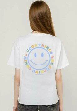 Kaotiko Smile - Print T-Shirt - Blanco -Kaotiko Fashion Shop ba7db858687a4497915e609b2afed3e1