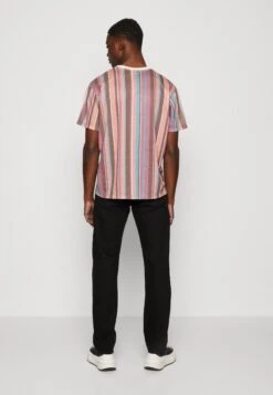 Kaotiko Luken Stripes Unisex - Print T-Shirt - Brown -Kaotiko Fashion Shop bb053a9ebb5b4dba9cf9ed6f2e1a86cc