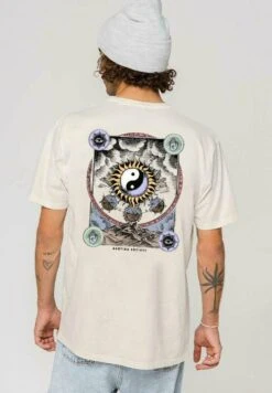 Kaotiko Washed Eclipse - Print T-Shirt - Ivory -Kaotiko Fashion Shop c339e21838ad448ba07e2006fad05513