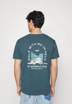 Kaotiko Washed Netherworld Door Unisex - Print T-Shirt - Navy -Kaotiko Fashion Shop c63a3a9f9b1247bcb82d6697a7b6c46d