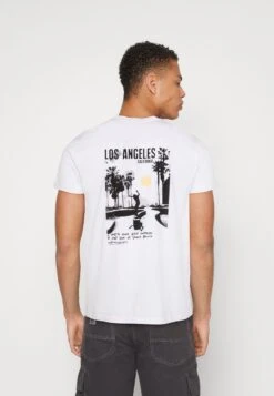 Kaotiko Washed Los Angeles Unisex - Print T-Shirt - White